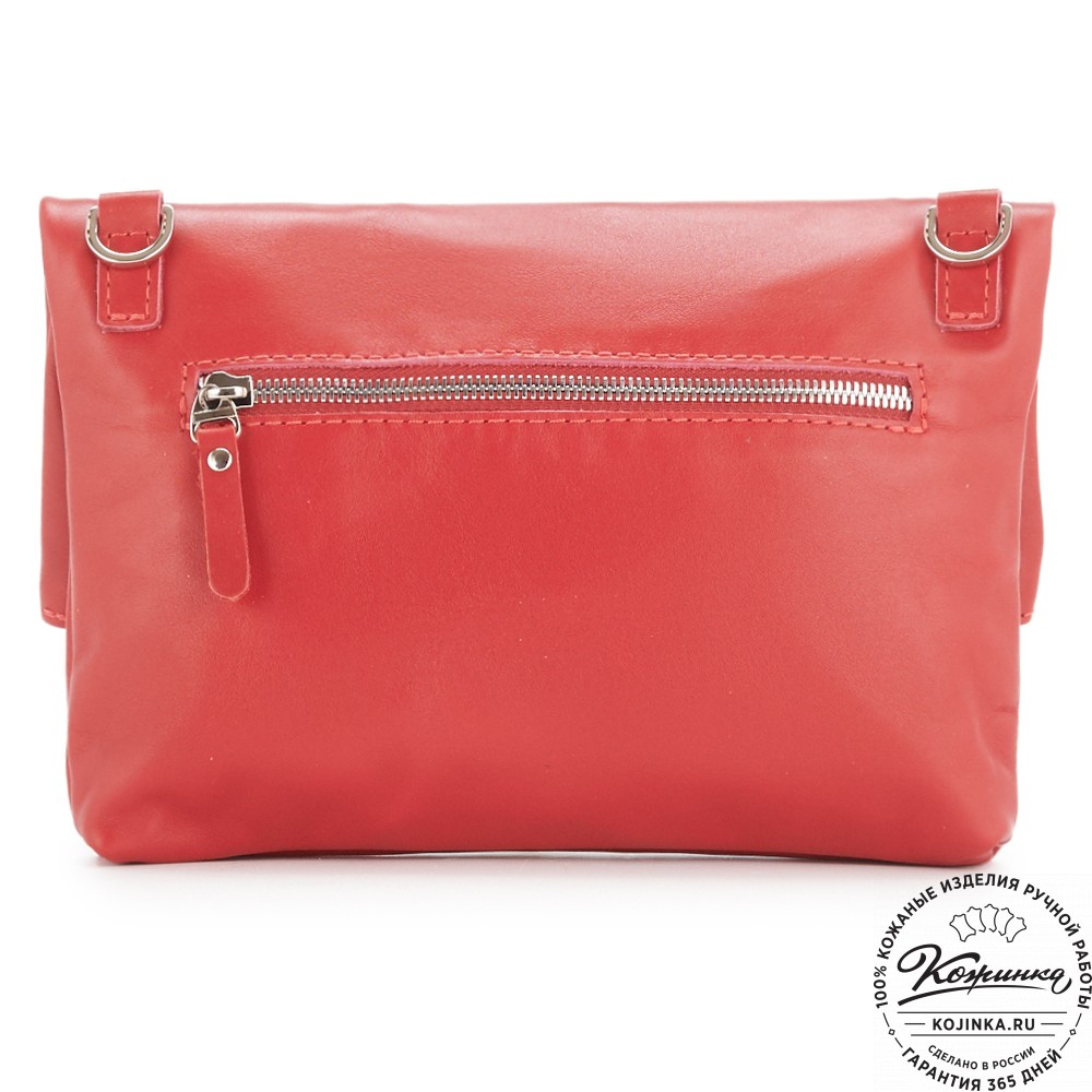 Кожаный клатч "Молли" (красный)